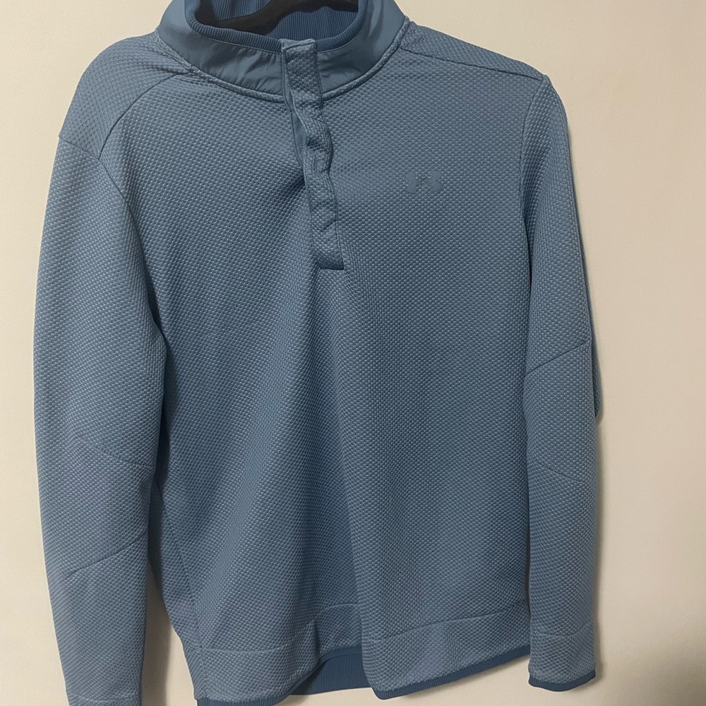 Under Armour Coldgear Golf Sweater Blue Polyester Mens Size M